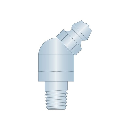 Heritage Industrial Grease Fitting, 1/4"-28SAE-LT 45D CS Z3 H1636Z3